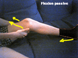 kine du genou ; flexion passive