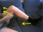 auto-rééducation du genou ; flexion passive