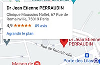 Avis des patients  sur le dr J E Perraudin sur google 