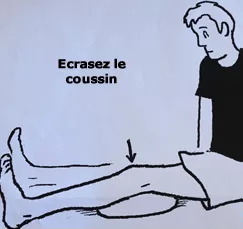 exercice de l'écrase-coussin