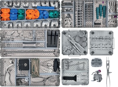 Ancillaire habituel pour prothèse de genou (lavage-sterilisation)